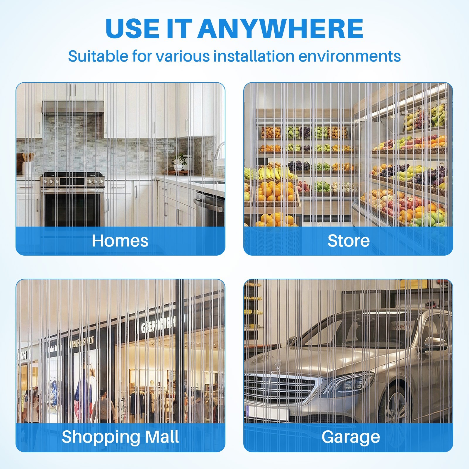 Plastic Vinyl Strip Door Curtain Clear Ribbed PVC Curtain Bulk Roll