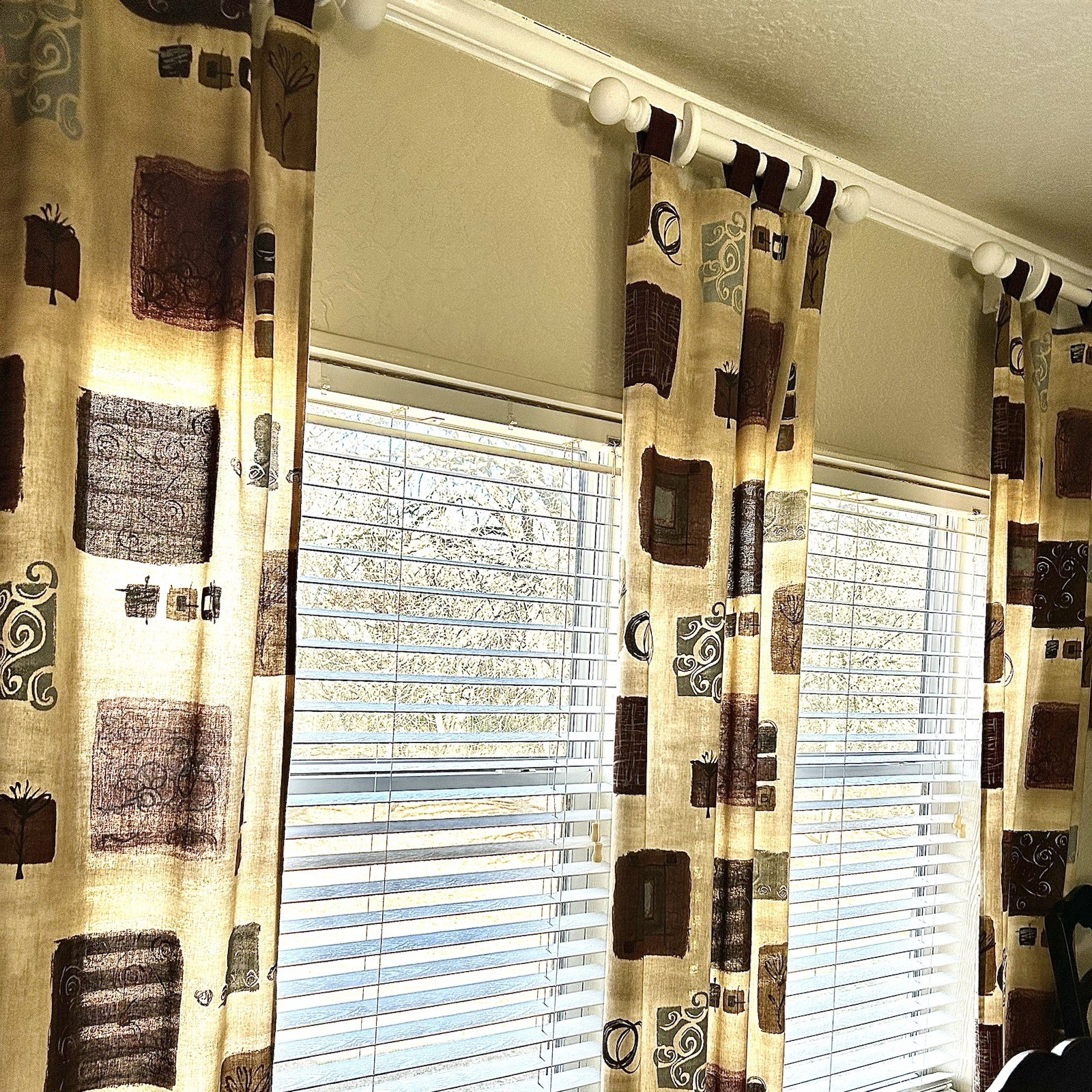 Tab Top Curtain Panels, Set Of 5, Each Panel 25 in. X 89 in. Cotton.
