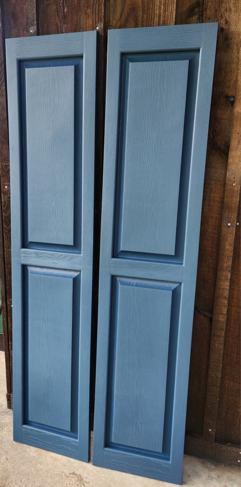 Raised Panel “Indigo Blue” Vinyl Shutters – One Pair – G022