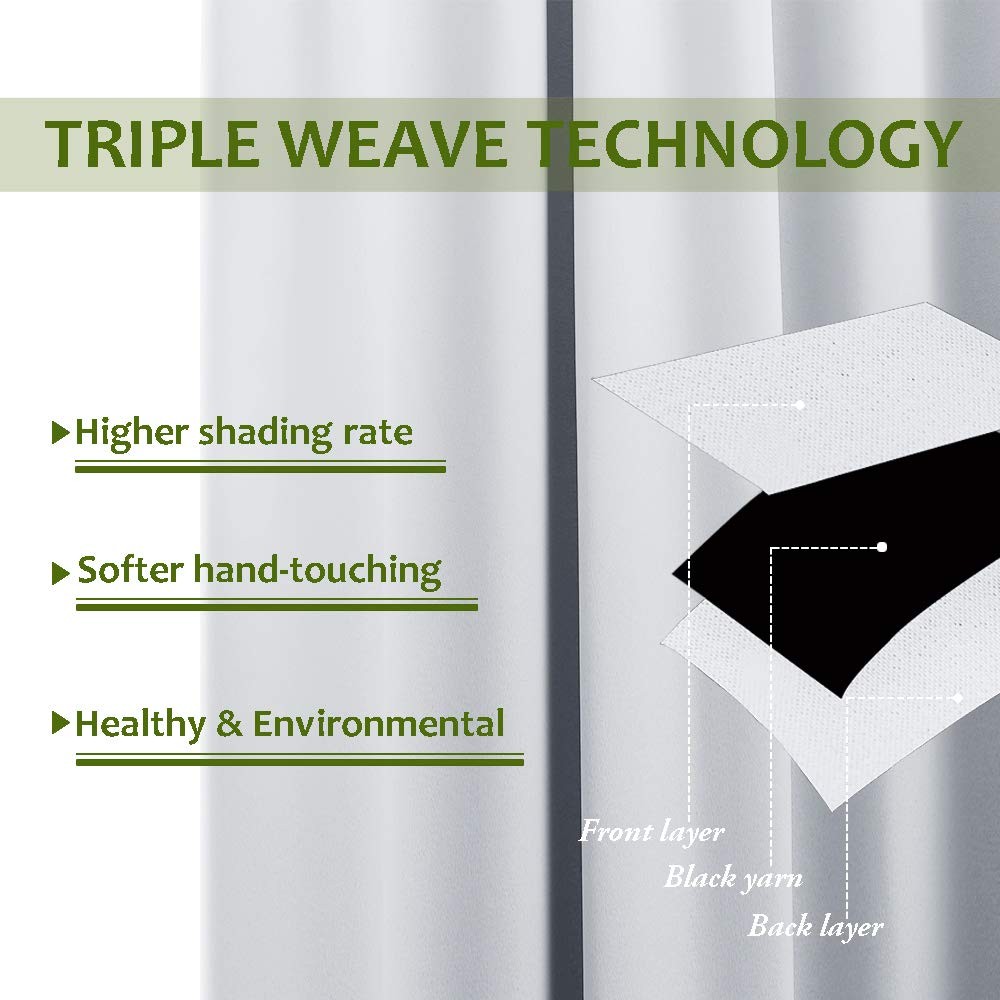 Black Out Window Curtain Liner – Thermal Insulated Blackout Drape Liners for …