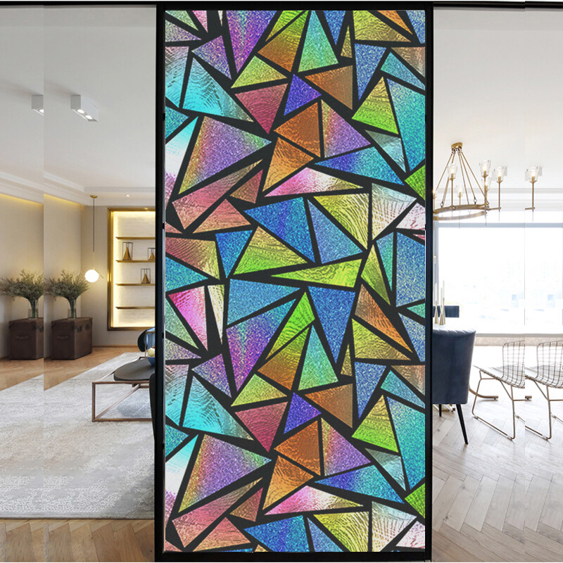 Static Cling Privacy Window Film PVC Vinyl Geometric Sticker Glass sticker