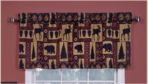 Cabin Pine Lodge Wildlife Window Valance for Any Room