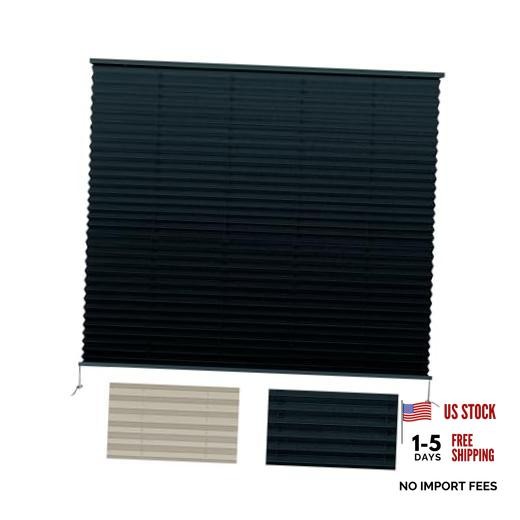 RV Blinds,RV Pleated Shades,RV Window Shades,Camper 26″ W x 24″ H Black