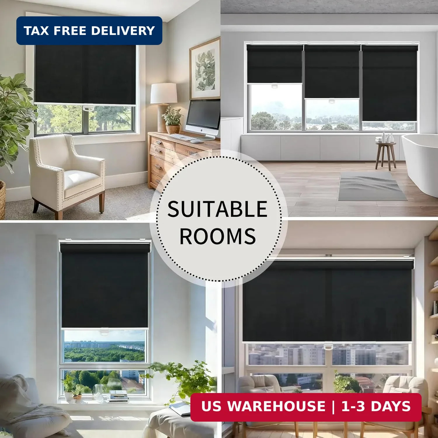 Cordless 5% Openness View Roller Shades for Indoor Windows,Solar Screen Flame Re