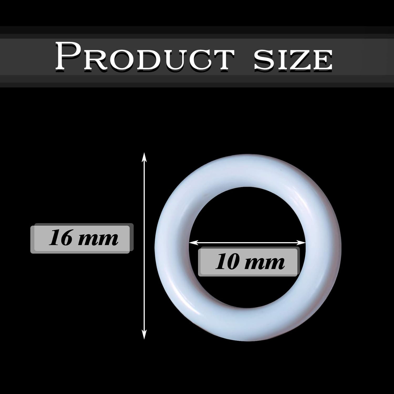 Boao 100 Pieces Roman Blind Curtain Rings, O-Rings Plastic Rings for Roman Shade