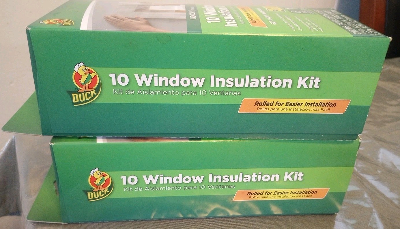 Duck Brand Indoor 62 inch x 420 inch 10 Window Insulation Kit LOT OF 2 BOXES