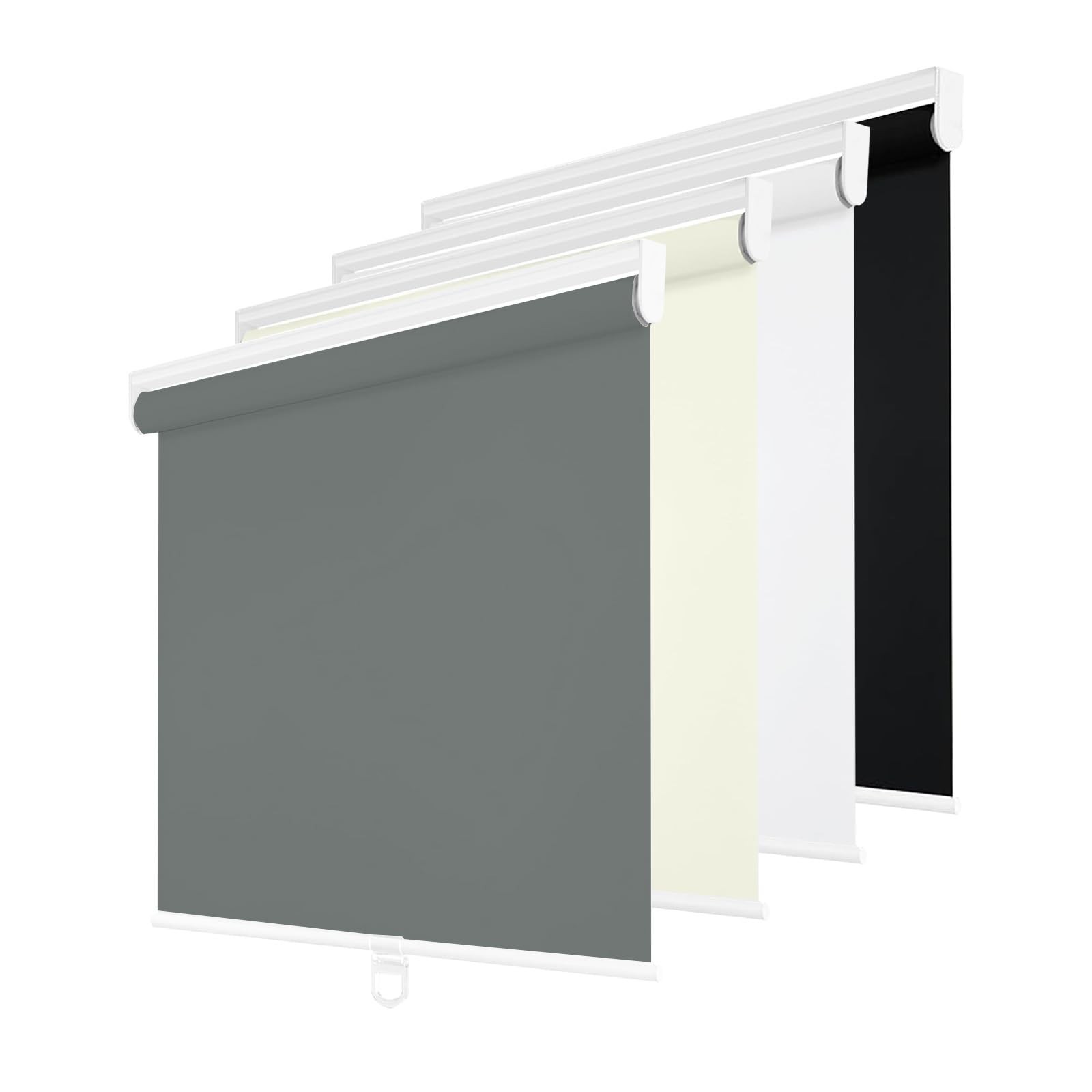 Cordless Roller Shades Blackout Blinds for Indoor Windows,Pull Down Darkening…