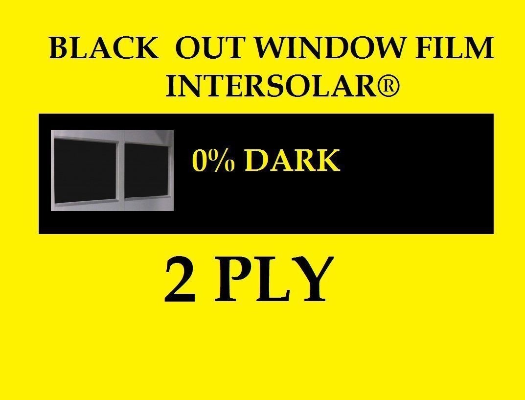 Blackout Vinyl Window Film 30″ x 10 feet Tint Privacy Home Office Intersolar®