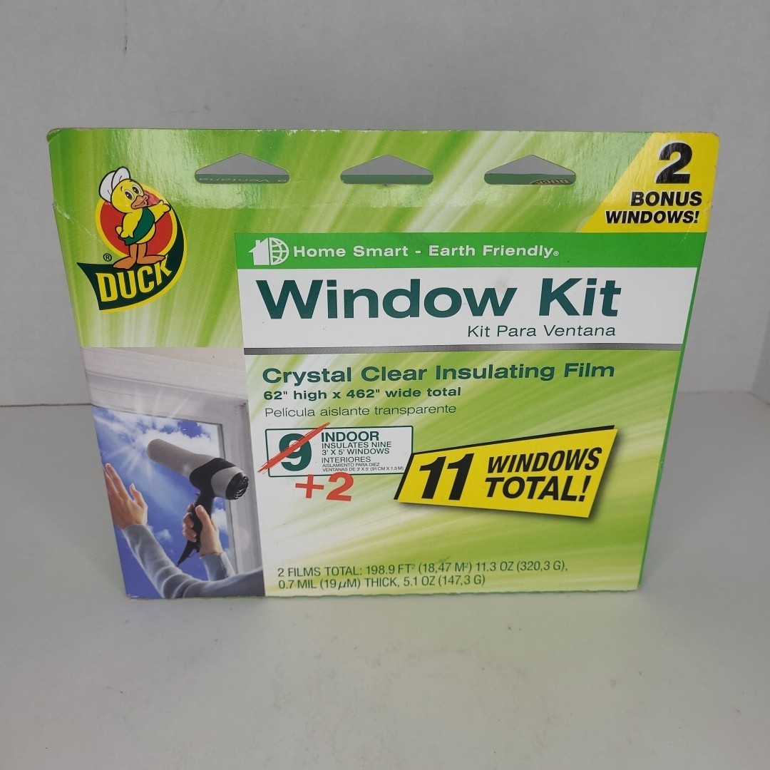 Duck Brand 62″ High x 462″ Wide Total Window Kit Insulates (11) 3′ x 5′ Windows