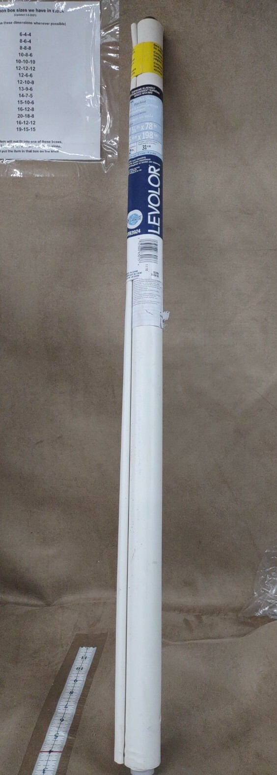 Levolor Blackout Room Darkening Cordless Roller Shade 37 X 78 in.