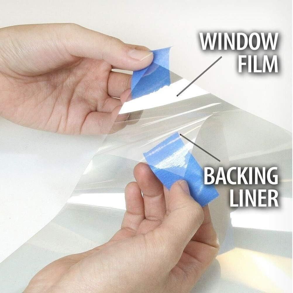 196″ Clear Security Self-Adhesive Window Film Glass UV Protection Anti Shatter