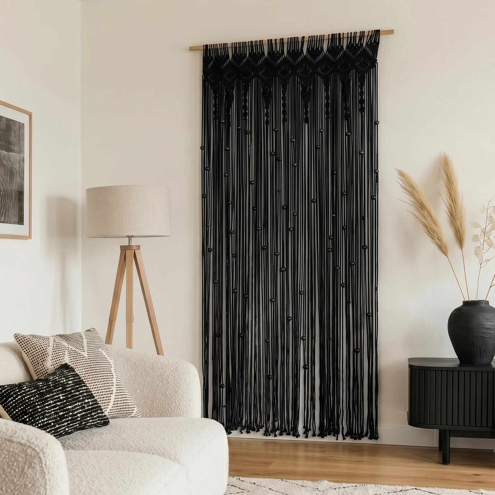 Lino Rosa Black Gothic Tapestry Curtains 36″ W x 84″ L for Bedroom Living Room