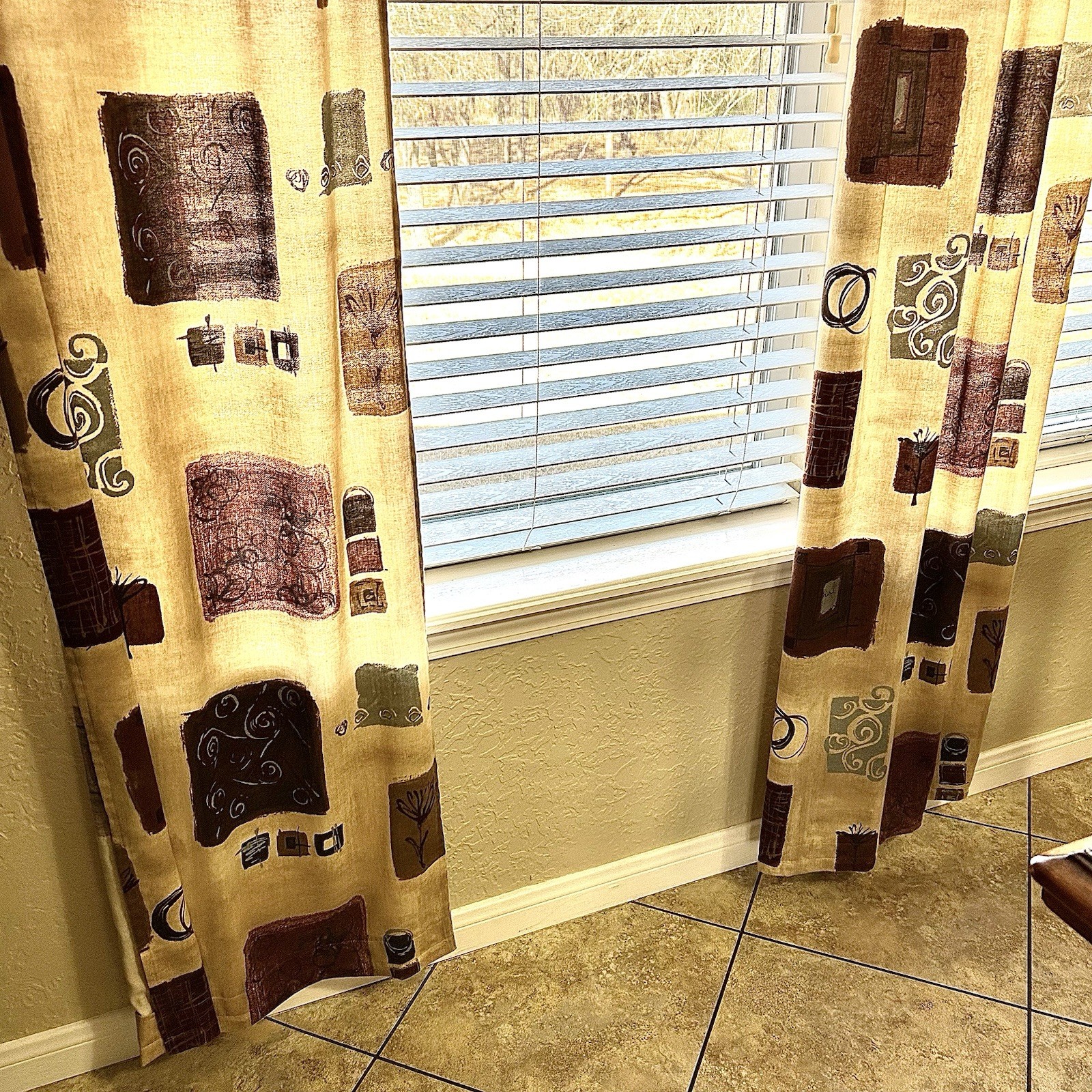 Tab Top Curtain Panels, Set Of 5, Each Panel 25 in. X 89 in. Cotton.