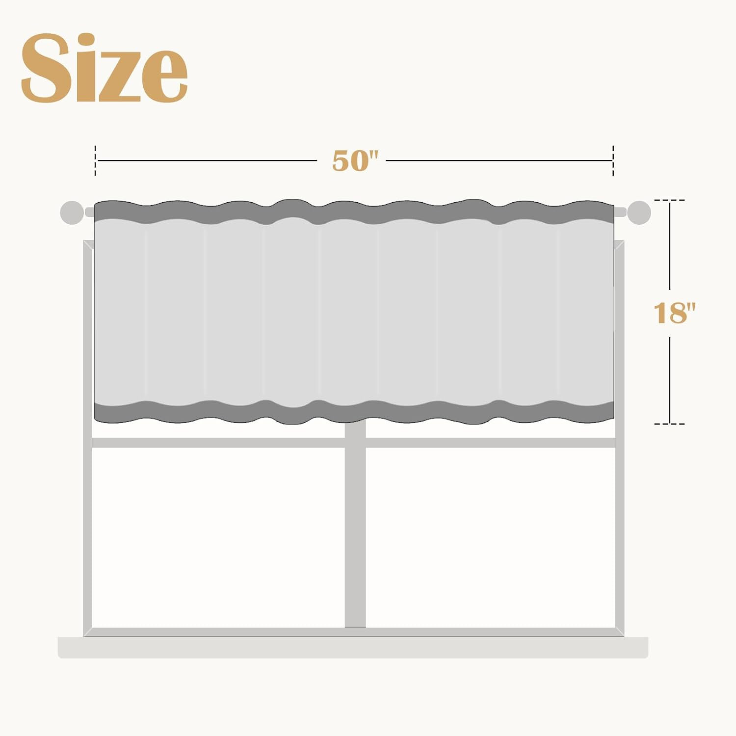 Tie up Linen Textured Striped Bow Tie Curtain for Kitchen Bathroom Rod Pocket Pi
