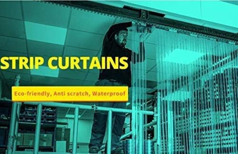 Durable 6PCS Clear PVC Strip Door Curtain – 84″x36″, Waterproof & Eco-Friendly