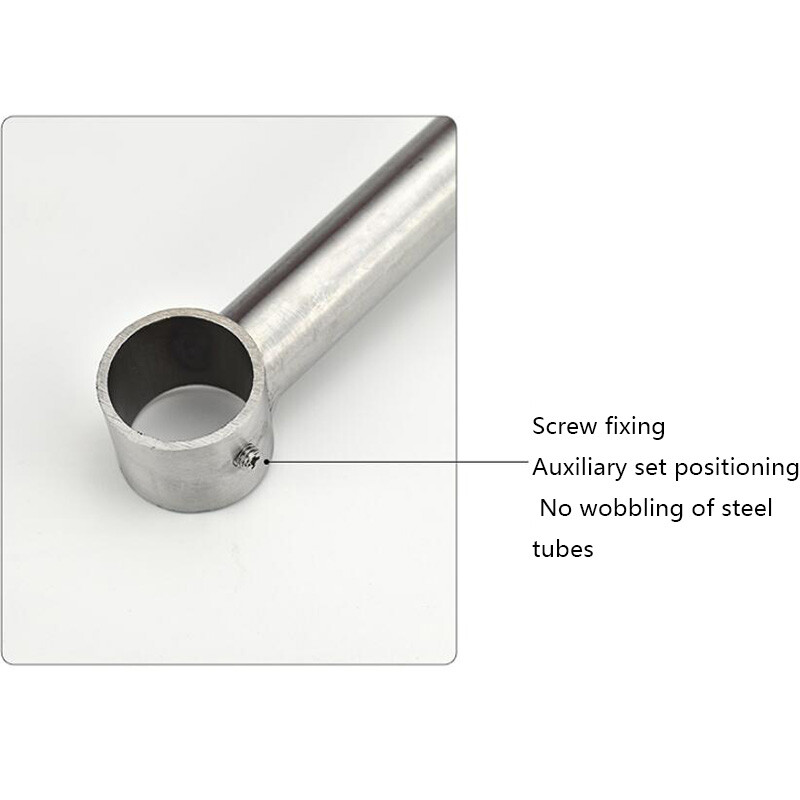 Stainless Steel Wardrobe Pipe Bracket Ceiling Mounted Curtain Rod Holder 25-32mm