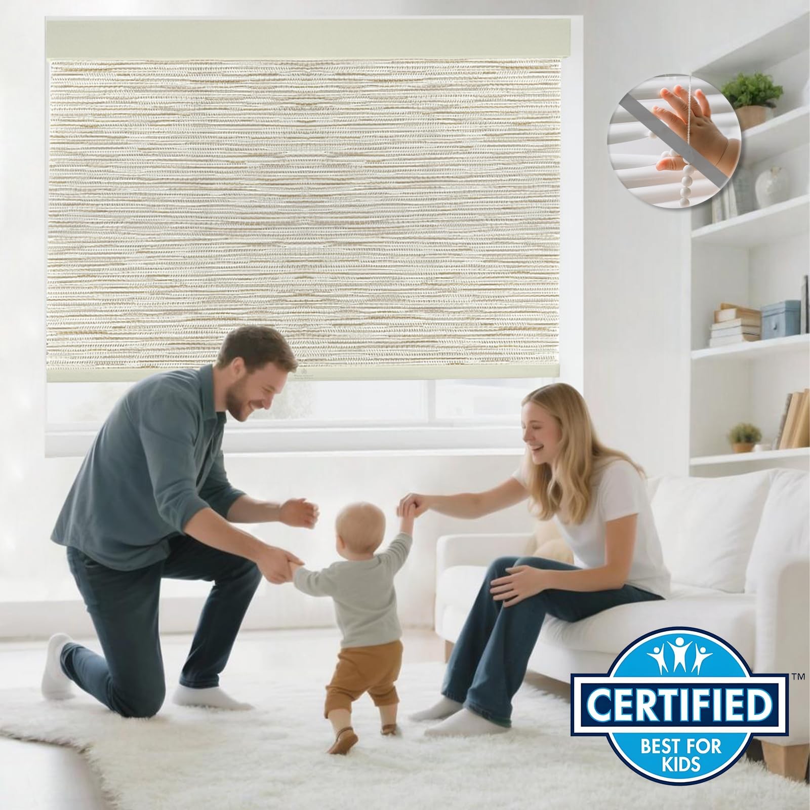 Sunmaintain 30 W X 72 H Cordless Light Filtering Roller Shade For Windows Stop
