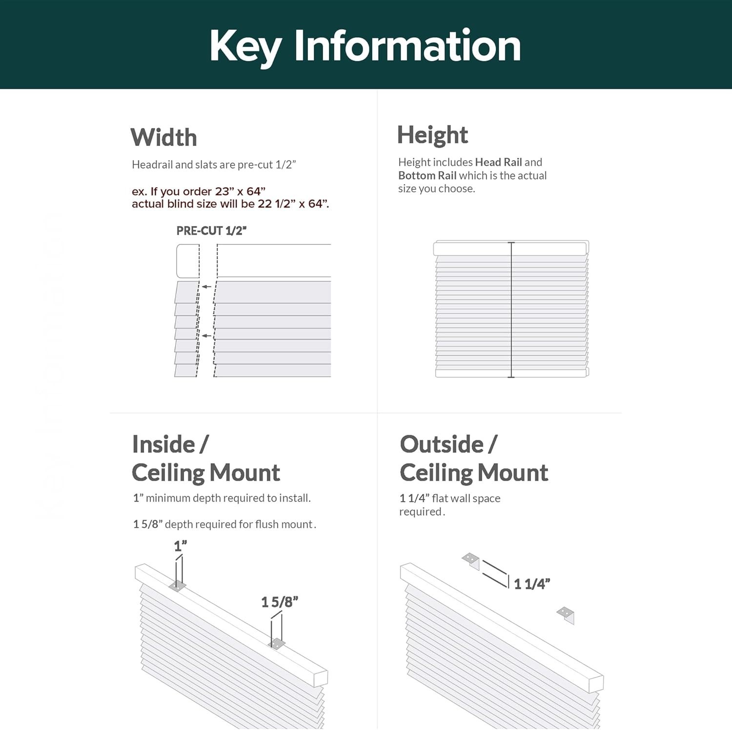 Durable Blackout Vinyl Blinds for Windows – 17″W x 72″H, Cordless, Easy Install