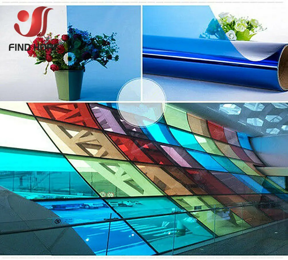DIY, Renter Friendly Stained Glass Window Film – Multicolor for Creative Studios