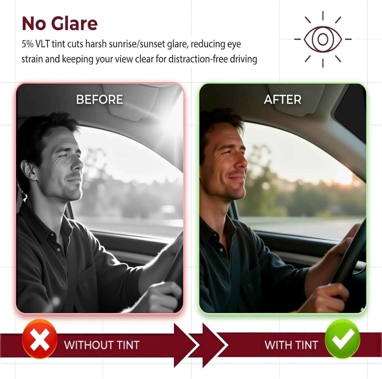 5-35% VLT Ceramic Window Tint Roll for Home Office Car Truck Auto Any Size Shade