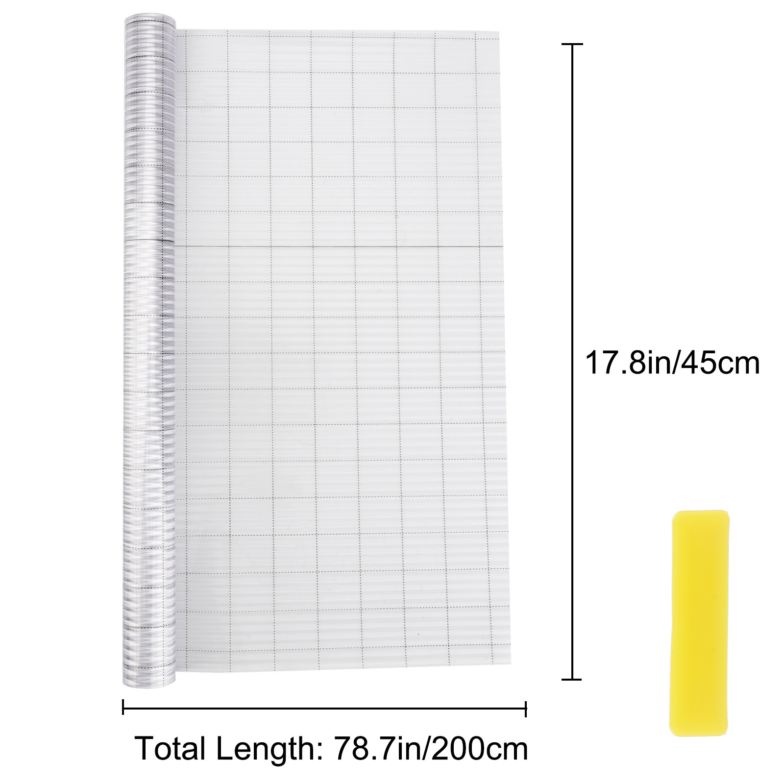 78.7 x 17.8” Window Privacy Film Covering Reeded Static Glass Sticker Cling