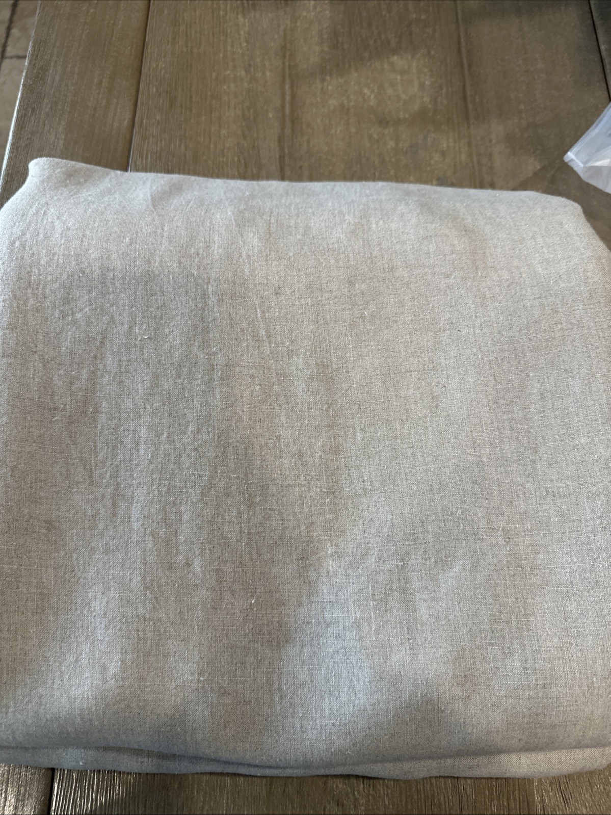 Pottery Barn Belgian Flax Linen Drapes 1 Panel 100×84 Dark Flax blackout dye lot