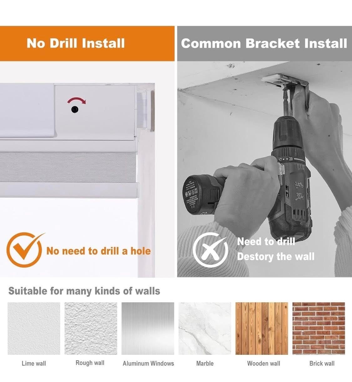 Persil No Tool/ Drill Blackout Cellular Shades Cordless Top Down Bottom Up 36×64