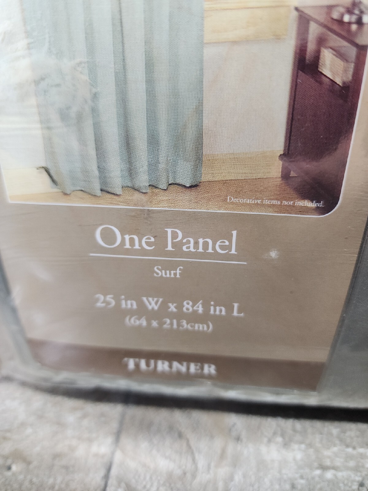 Home Trends Curtain Panel Turner/ Surf Color 25 In X 84 In