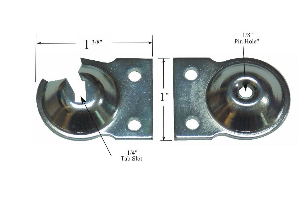 Heavy Duty INSIDE MOUNT FOOTLESS Brackets for Standard Roller Window Shades 1-Pr