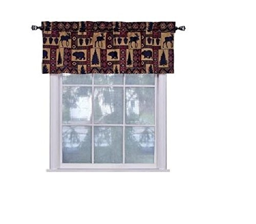 Cabin Pine Lodge Wildlife Window Valance for Any Room