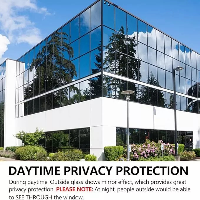 Blue One Way Mirror Privacy Home Commercial Window Tint Film Reflect sunlight