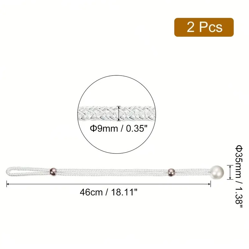 2pcs Elegant Modern Curtain Tiebacks – Contemporary Polyester Window Holdbacks
