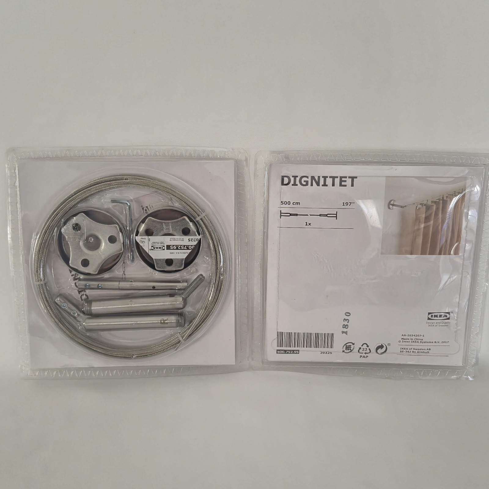 IKEA Dignitet Curtain Wire Stainless Steel 5m/197″ Long (2 Pack) *NEW*