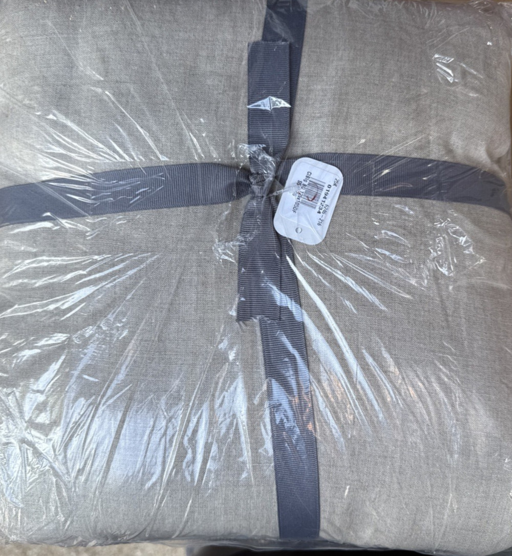 Pottery Barn Custom Belgian Flax Linen Blackout Curtain 126×105″ – Dark Flax New