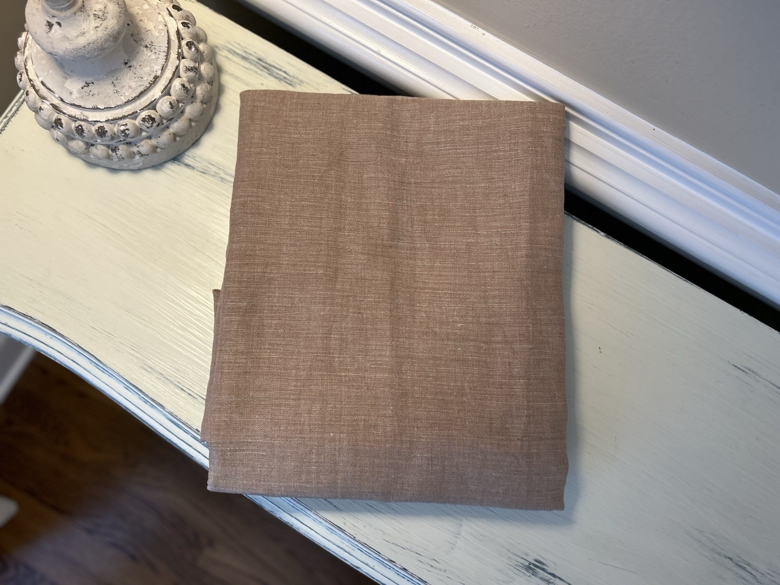 West Elm European Flax Linen Unlined Curtain (1) 48”x96” Sandstone Melange READ