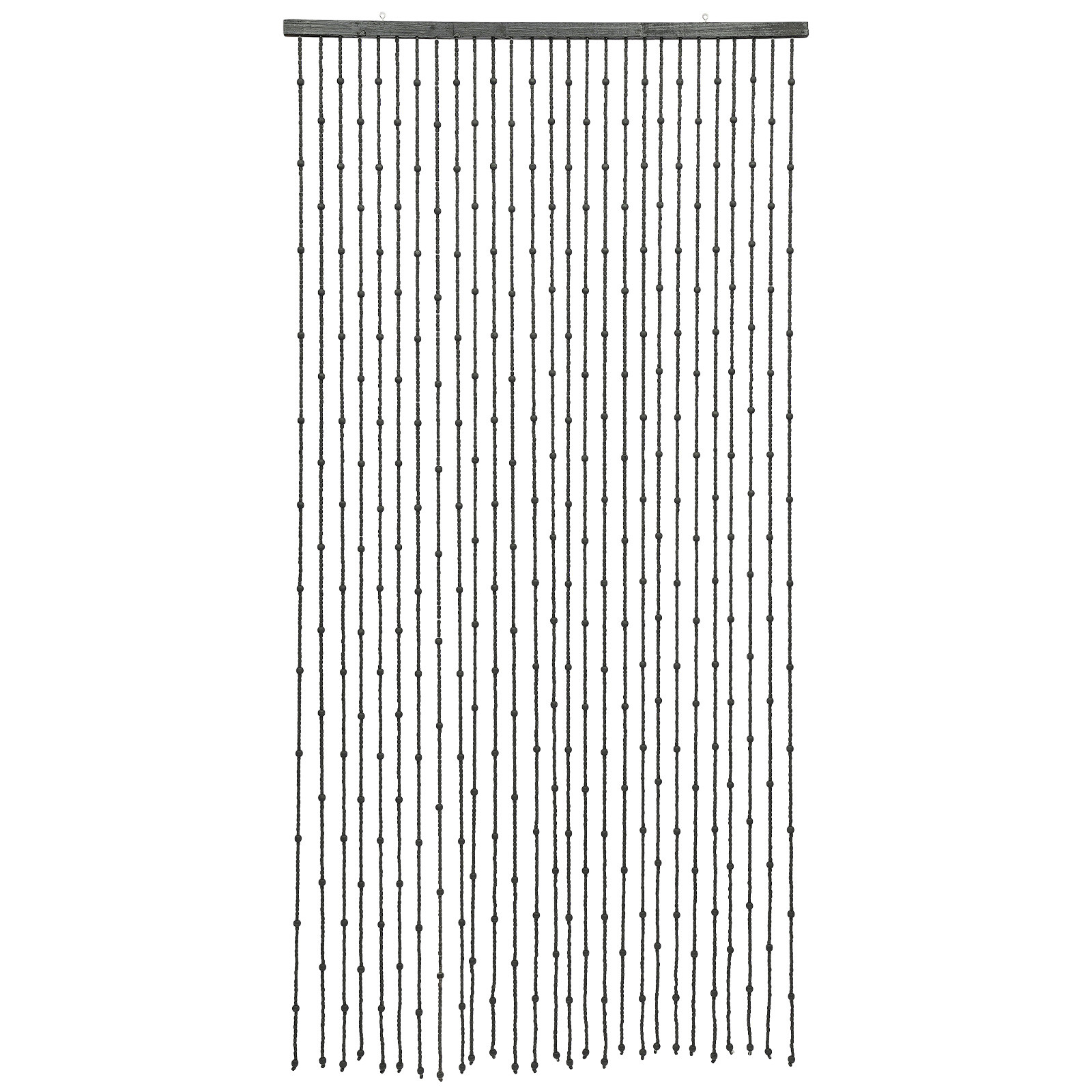 Natural Wood Black Door Curtain Beads, Front Door Decor Doorway Beads Curtains