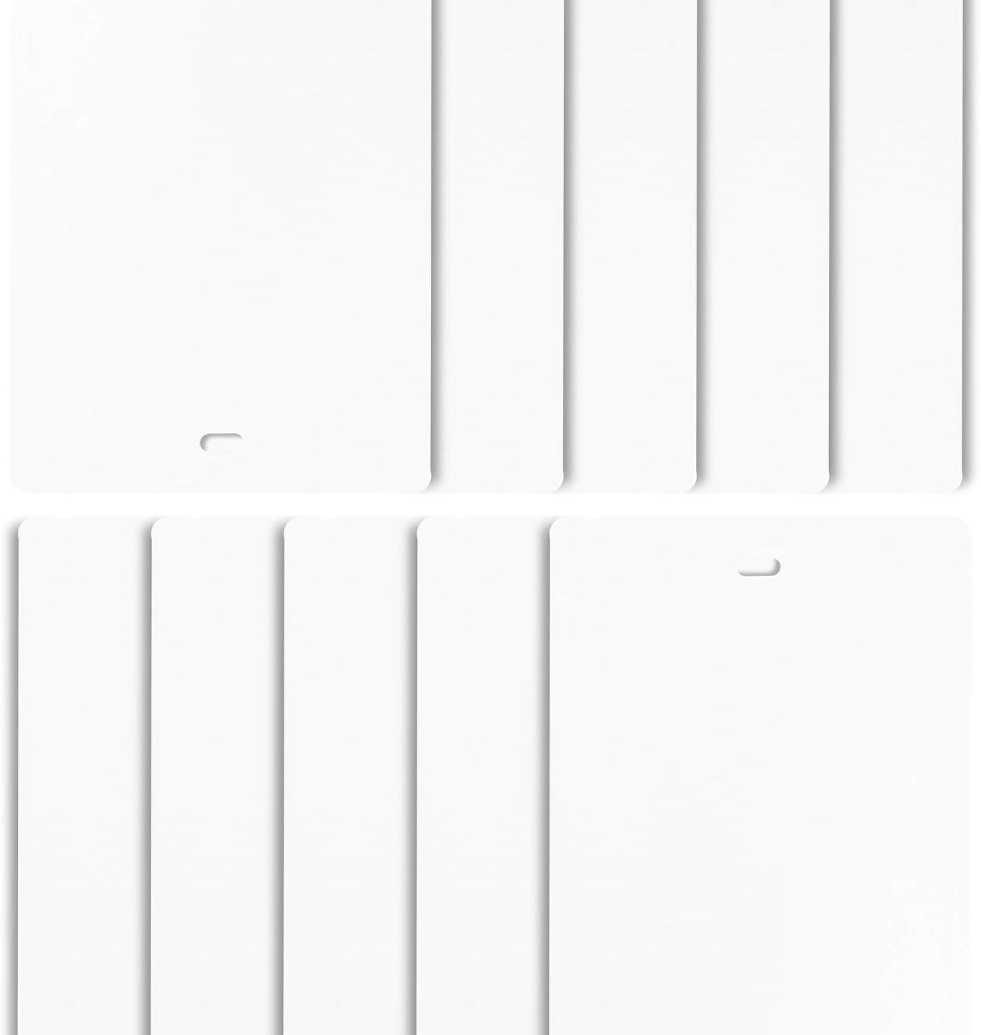 PVC Vertical Blind Replacement Slats Curved Smooth White 58.5 x 3.5 (10-Pack)