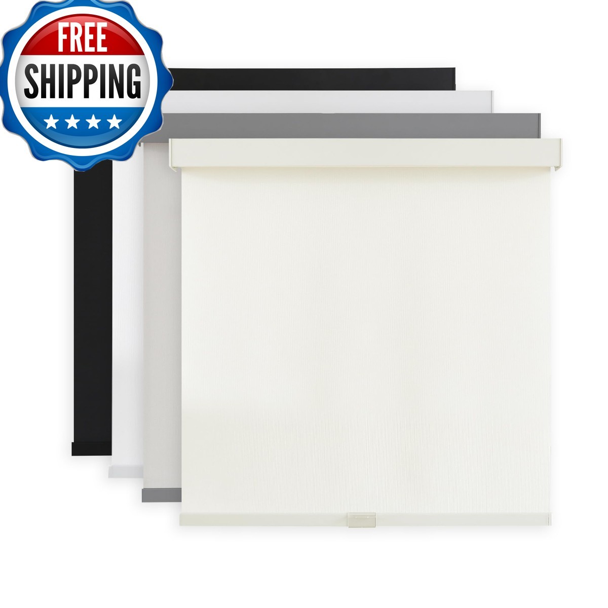 AOSKY Light Filtering Roller Shades 46″ W x 72″ H – Ivory