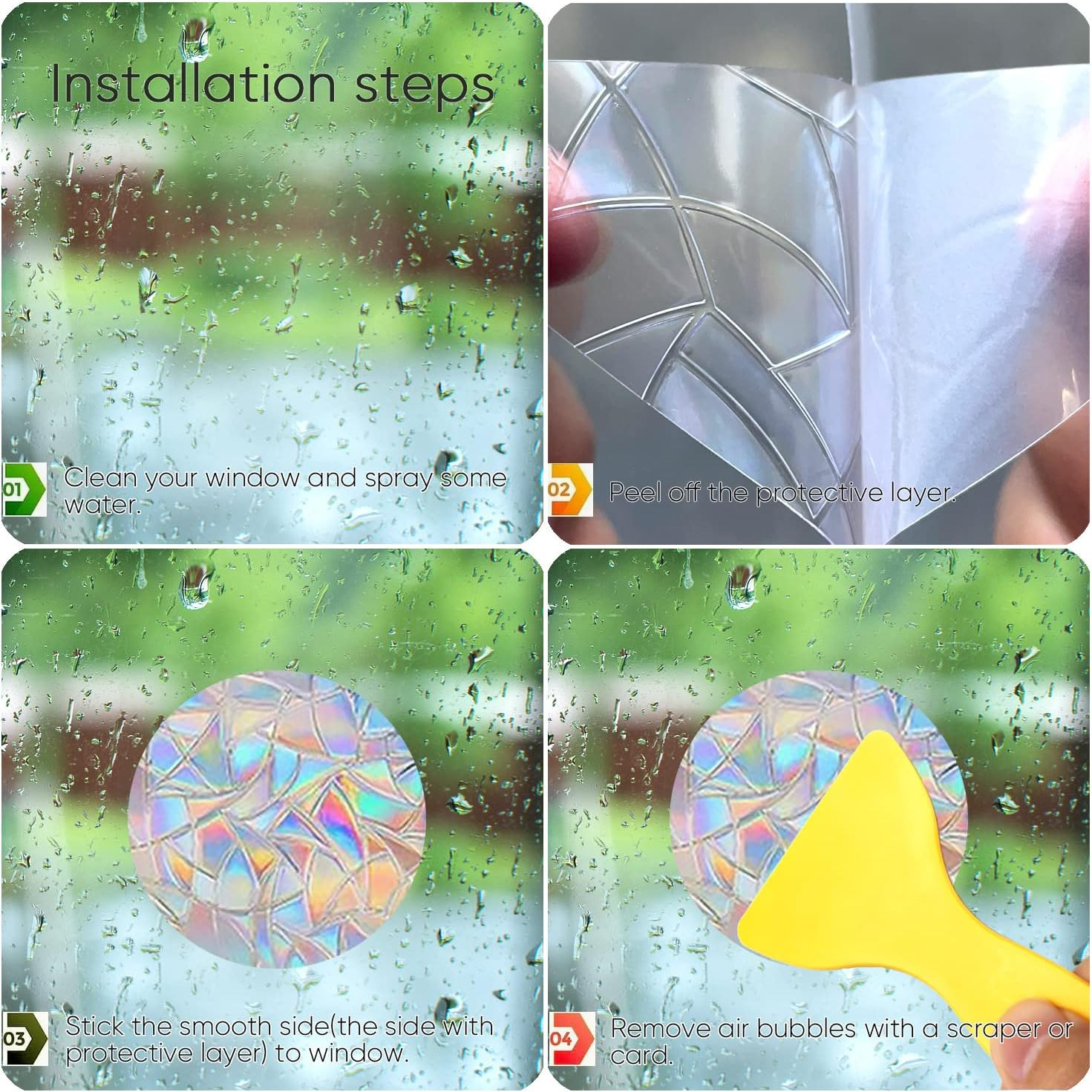 30 Pieces Dragonfly Anti-Collision Window Clings – Glass Reminder Prism Decals –