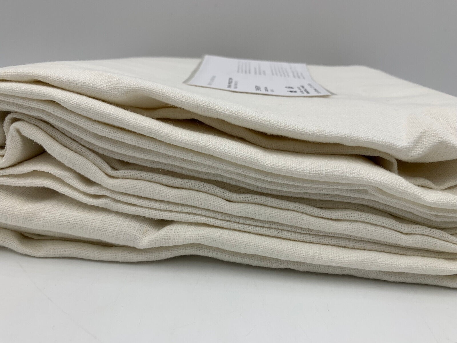 Pottery Barn Emery Linen Cotton Lined Curtain Drape Panel White 50×96 #Q86