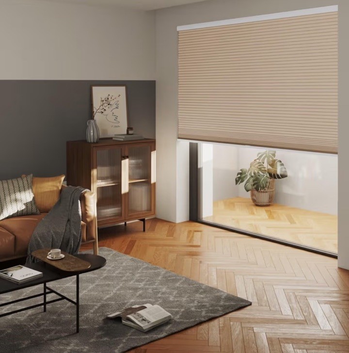 MYshade Cordless Blackout Cellular Shades for Windows, 20″W x 50″H, Beige