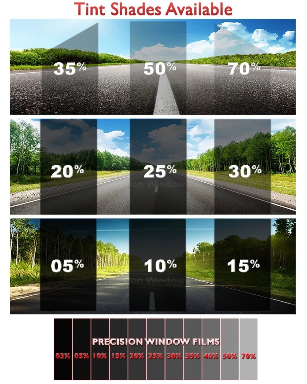 20″ X 10FT Uncut Roll Window Tint Film 15% VLT Feet Car Home Office Glass