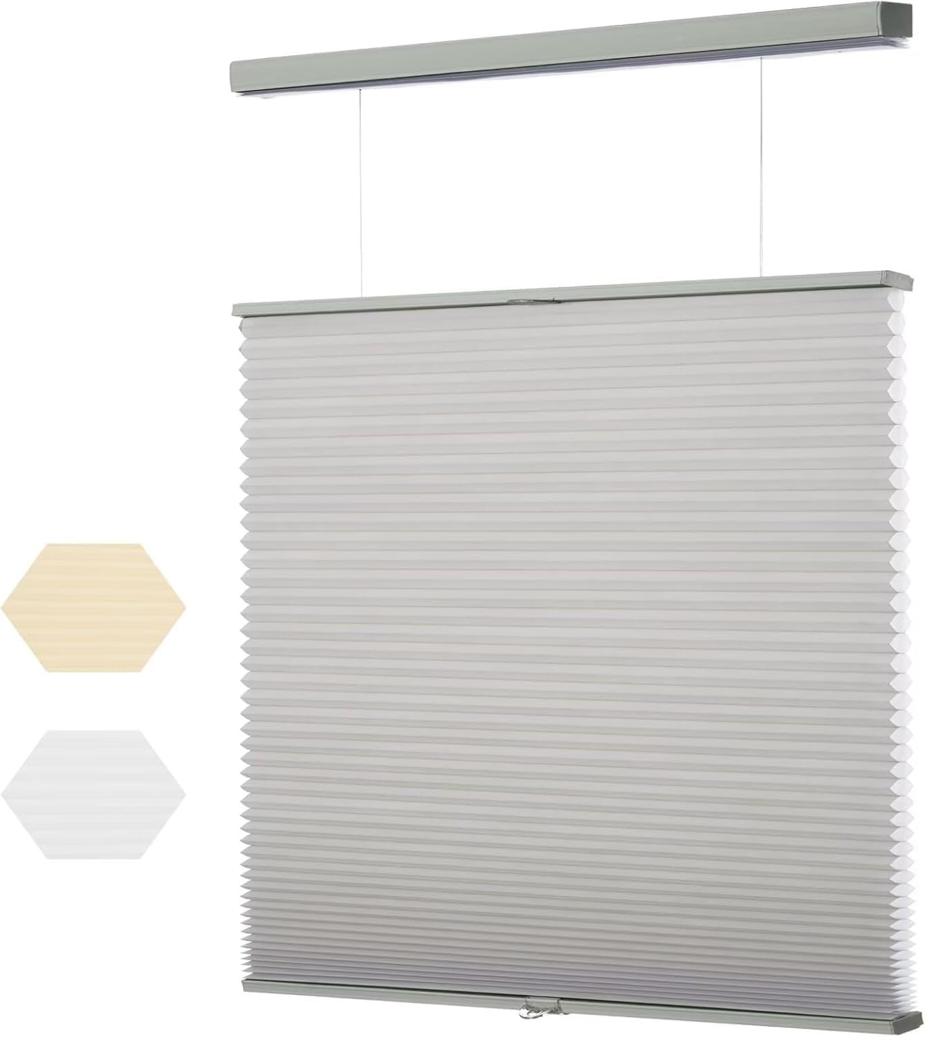 MYshade Top Down Bottom Up(TDBU) Cellular Shades, 1.5 inch Cordless Light