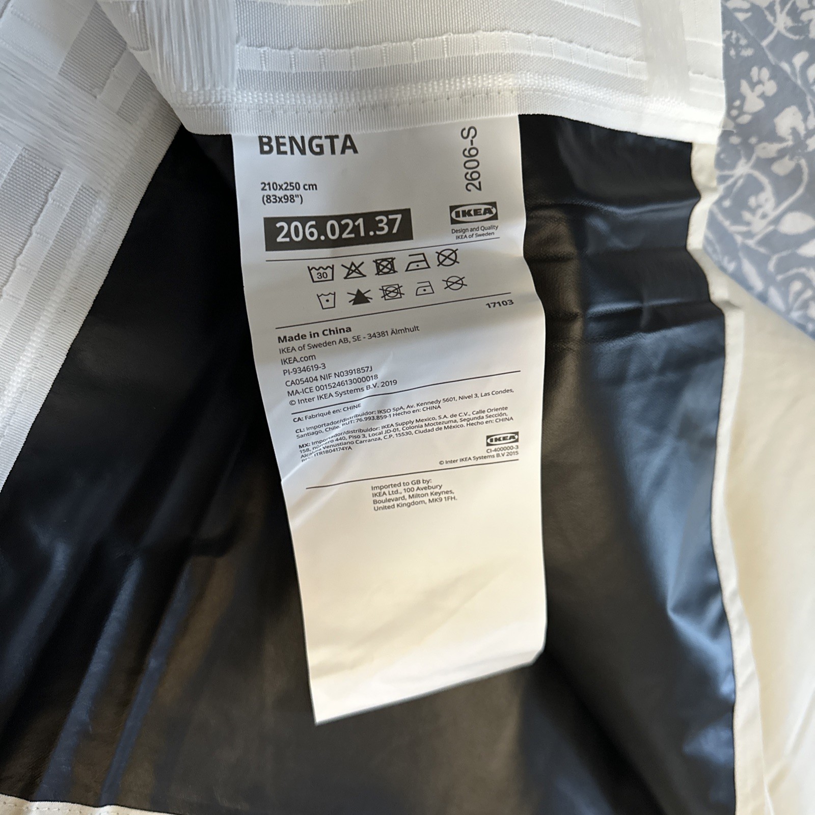 IKEA BENGTA Blackout Curtain Panel 83×98 Beige Pencil Pleat Polyester