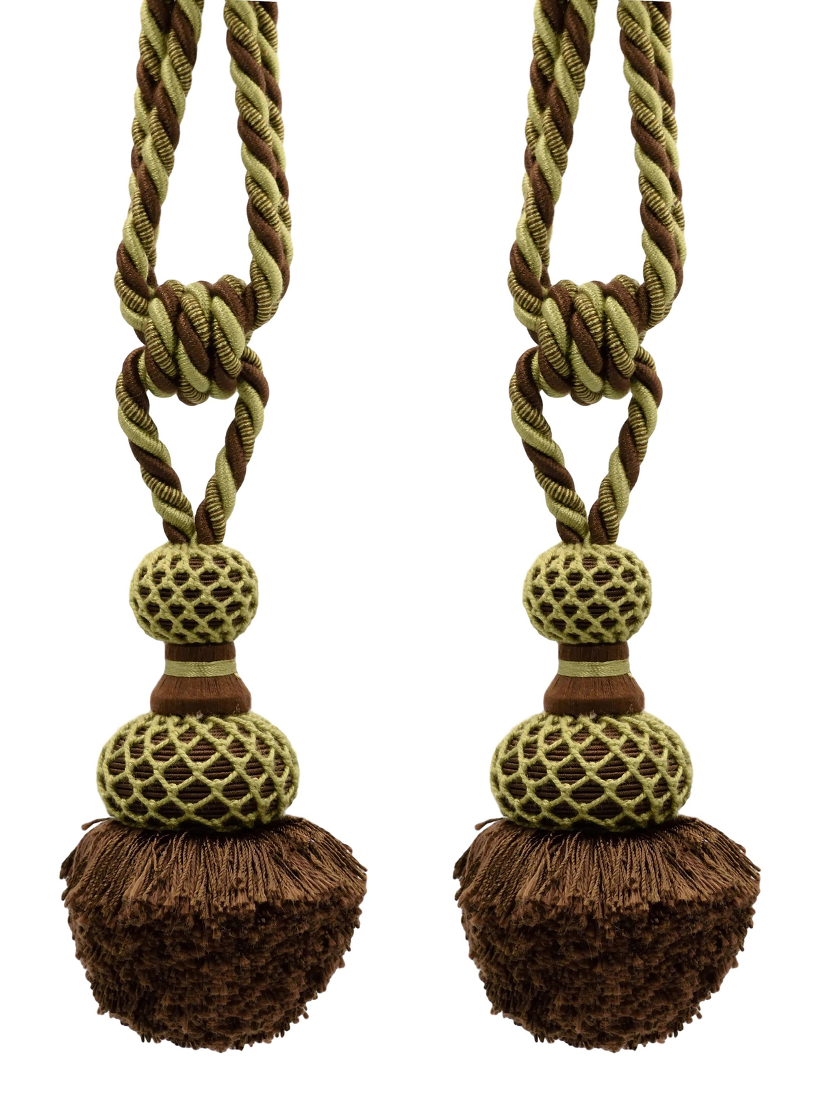 DÉCOPRO Tieback with Net, Style# TBMOP05, Color# CC02 – Lemon Brown [Set of 2]