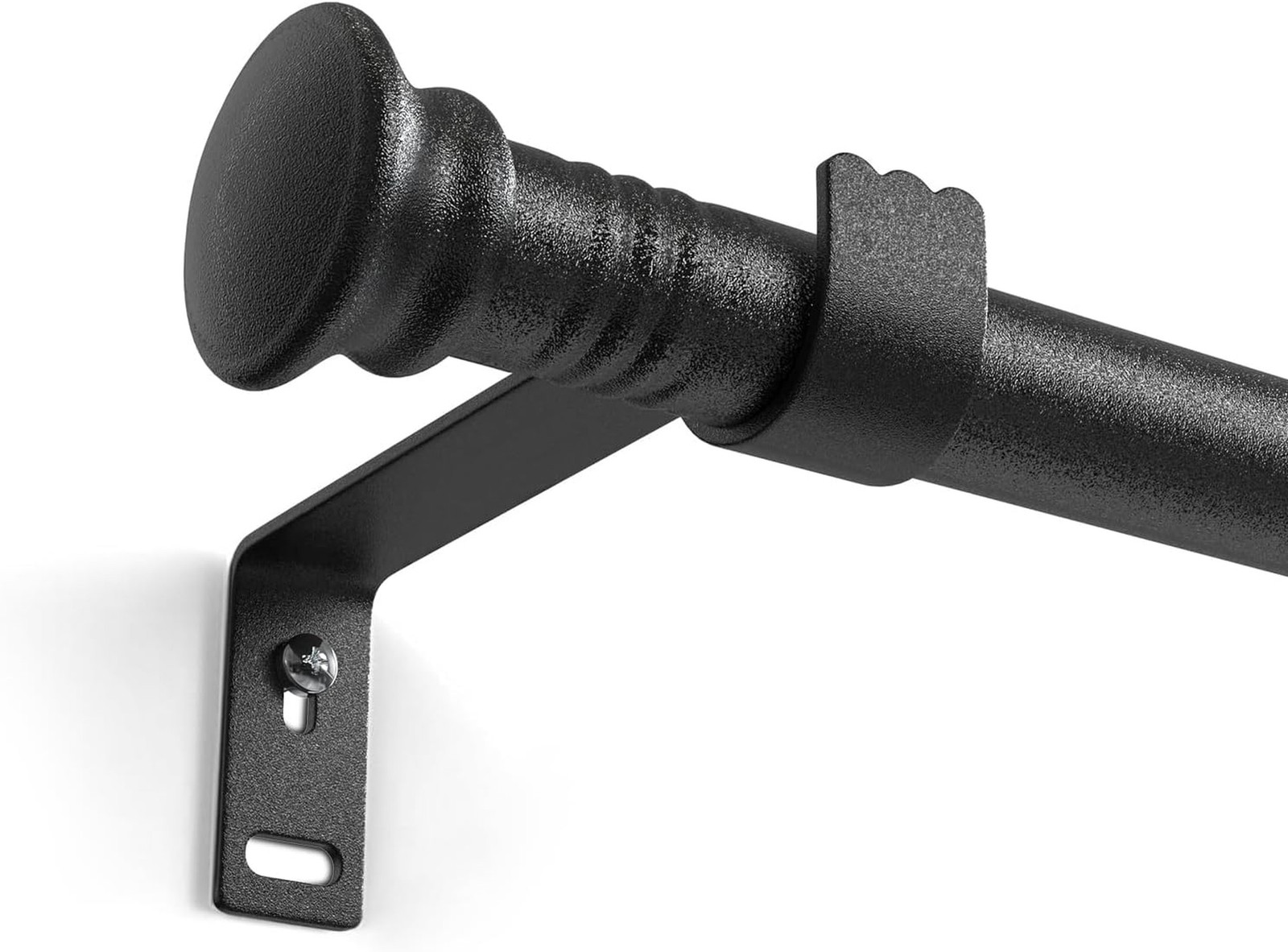 Black Curtain Rods for Window 17 to 67 Inch, Small Window Curtain Rod With Br…