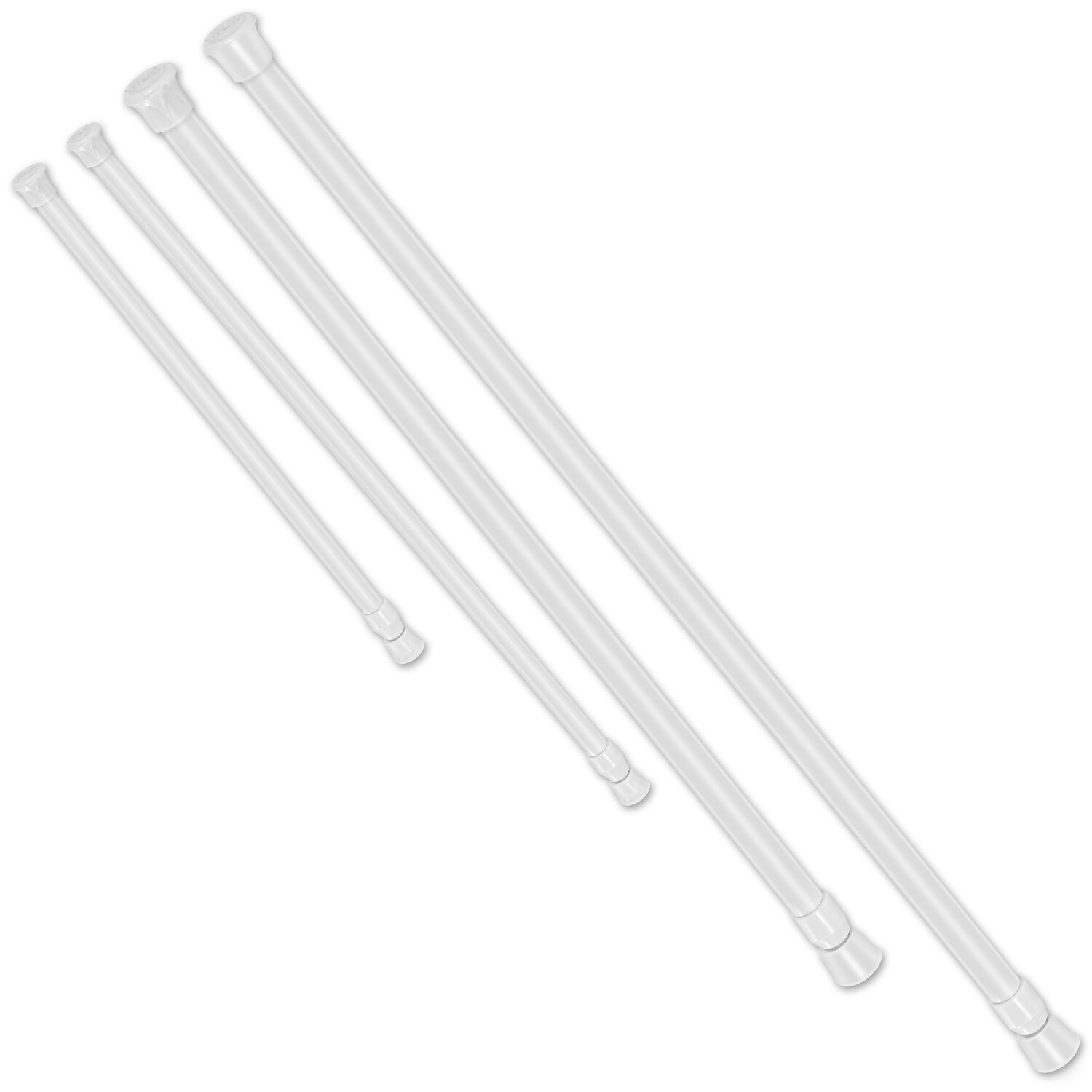 Heavy-Duty Tension Curtain Rod Spring Load Adjustable Curtain Pole 11.8-74.8inch