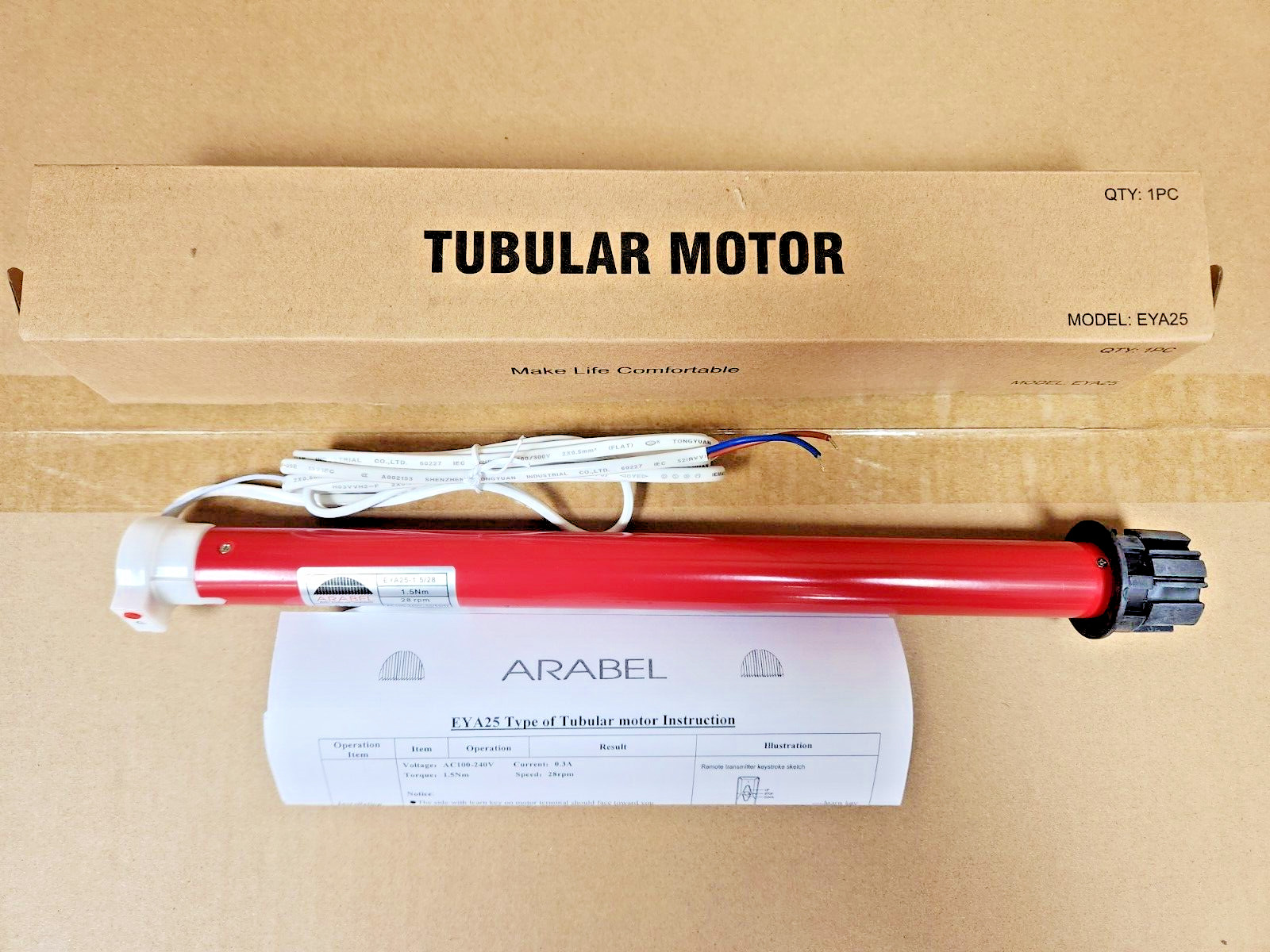 Arabel EY25 Electric Tubular Roller Shade Motor