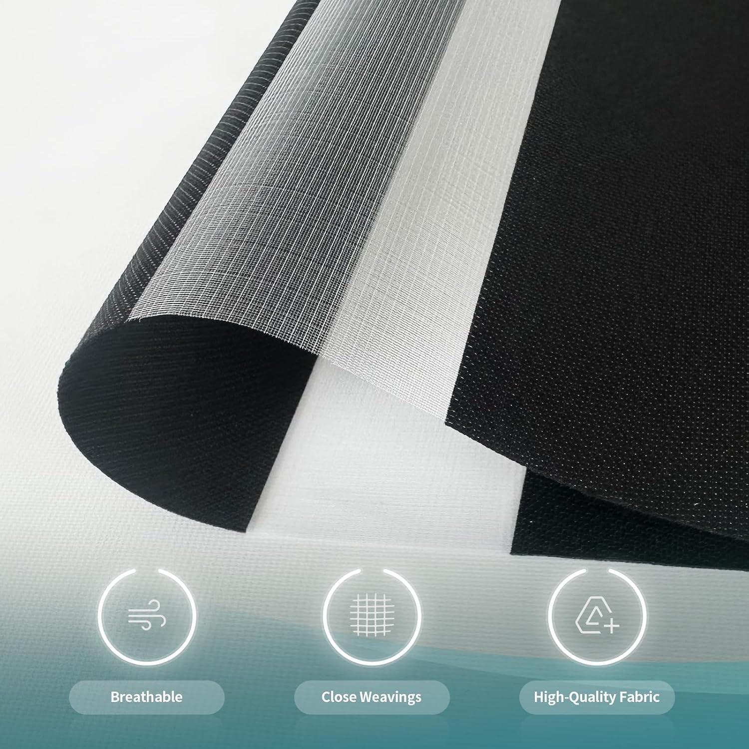 Cordless Zebra Blinds 33″ W x 72″ H Black Free-Stop Roller Shades