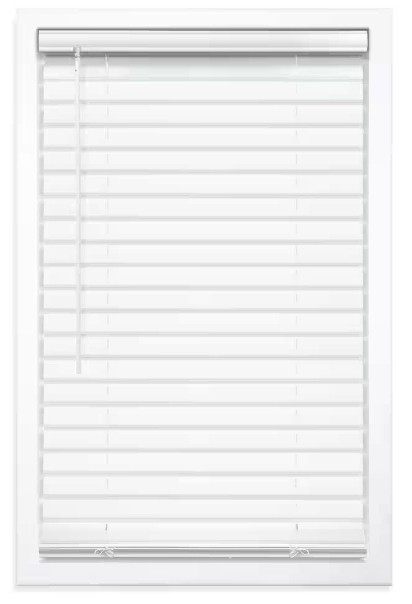 (2) Wt Cordless Room Darkening Vinyl Blinds w/2 in. Slats – 32 in. W x 64 in.